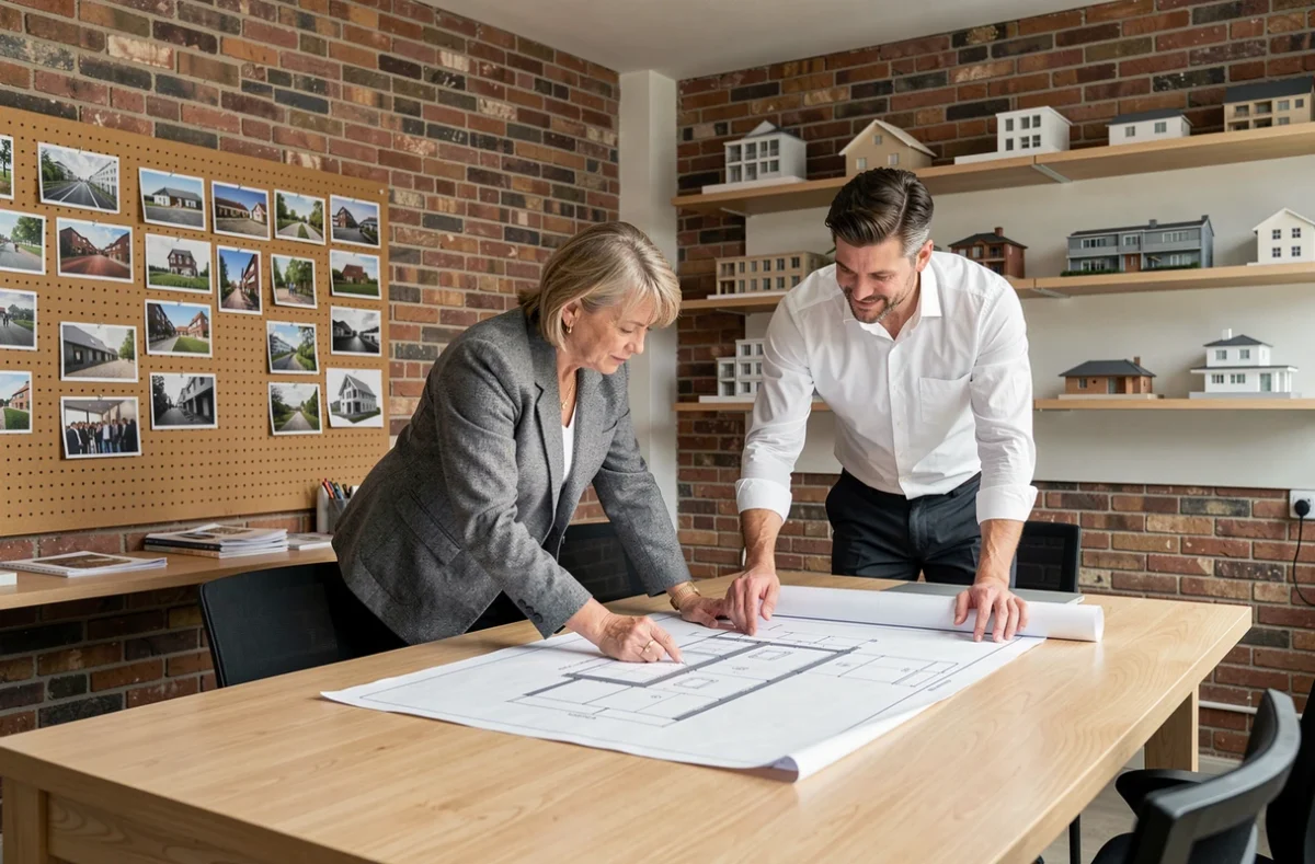 Dm Architecture, agence d'architecture intérieure au Blanc-Mesnil avec deux architectes collaborant sur des plans