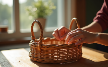 Méthodes artisanales pour confectionner un petit panier en osier