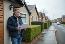 Isolation extérieure : déductibilité des impôts, avantages et conditions ! Homme devant sa maison avec isolation moderne