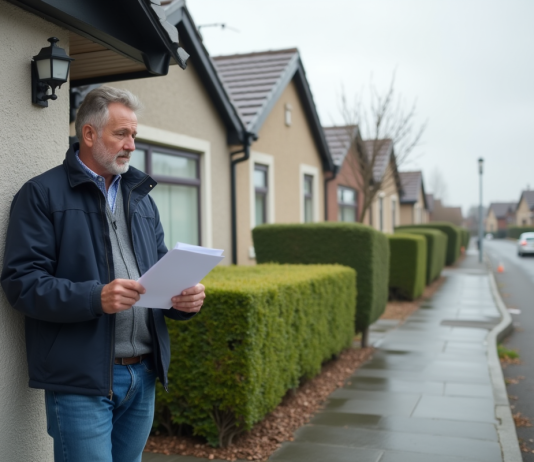Isolation extérieure : déductibilité des impôts, avantages et conditions ! Homme devant sa maison avec isolation moderne
