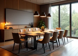 Dimensions idéales pour une table de 8 personnes : guide exhaustif