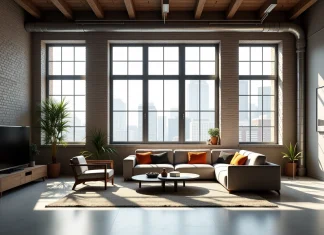 Intégration subtile de la verrière industrielle dans un loft urbain