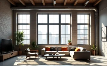 Intégration subtile de la verrière industrielle dans un loft urbain