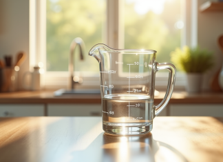 Les secrets de la conversion en cuisine : 150 ml équivalent combien de cl ? Verre mesure 150 ml sur plan de travail en cuisine